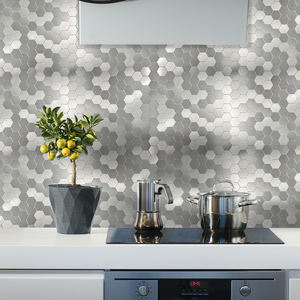 Carreaux décoratifs en Aluminium peler et coller mosaïque décoration pour mur de la maison revêtement rapide - Product Image 3