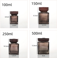 Nouvelle arrivée, diffuseur d'arômes en verre carré ambré, 100 ml, 150 ml, 200 ml, taille personnalisée disponible, impression à l'écran pour parfum/arôme