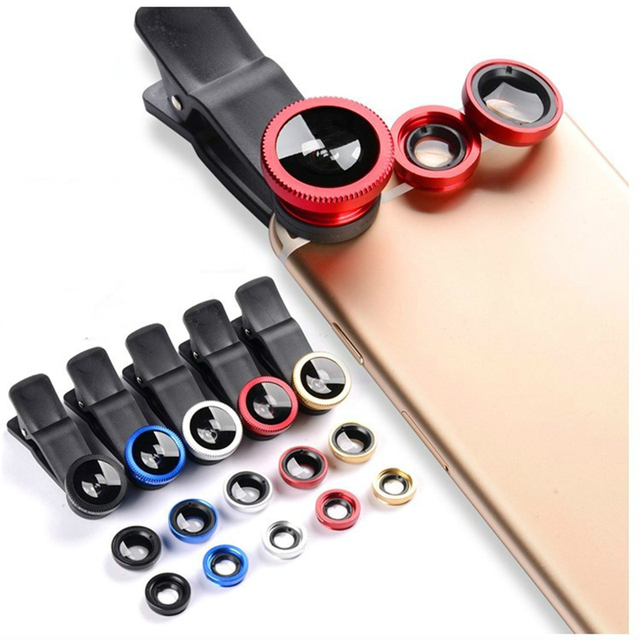 Wide Angle Macro Fish Eye Lens Mobile Phone Camera Kit Fisheye Lenses Smartphone for iPhone Samsung Huawei Xiaomi Oneplus
