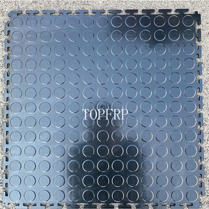 Good Quality 500*500*6mm Workshop PVC Flooring Tiles Car Repair Shop Garage Interlocking PVC Floor Mats - Product Image 2