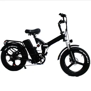 Europe Stock ebike fat tire folding electric bicycle full suspension OEM custom 1000w fat tire electric bike