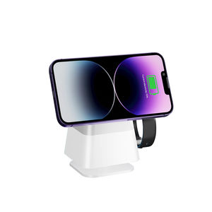 Support de <span class=keywords><strong>chargeur</strong></span> sans fil magnétique 3-en-1 pliable et rotatif avec lumière RGB pour iPhone, <span class=keywords><strong>Apple</strong></span> Watch et AirPods - Product Image 4