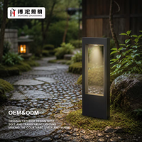 Lampe de jardin extérieure en aluminium simple à prix de gros, LED verte IP65, alimentation CA 10W, intensité variable