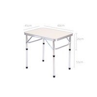 Table pliante réglable en hauteur à deux niveaux en alliage d'aluminium, légère et portable pour le camping en plein air, les pique-niques et les repas