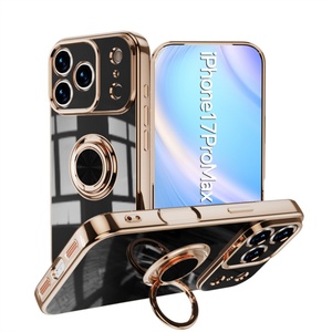 Nueva Funda Protectora para Teléfono Móvil con Anillo de Soporte y Base, Electrochapada, de TPU Suave, para iPhone 17 Air Pro Max 16 Plus 15 14 13 12 11 - Product Image 6