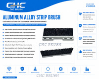 Bande de brosse à fentes pour convoyeur, joint d'étanchéité pour portes et machines, bande de brosse industrielle en alliage d'aluminium sur mesure, brosse à bande en nylon