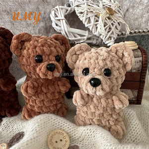 Oso de Peluche Amigurumi Súper Suave en Oferta, Mini Juguete de Ganchillo para Bodas, Alivio del Estrés, Relleno de Algodón PP, Barato de Fábrica - Product Image 1