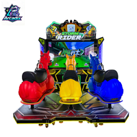 Machine de jeu d'arcade de course de chevaux dynamique pour 3 joueurs, simulateur à monnayeur avec distribution de tickets, en plastique, pour parc d'attractions intérieur