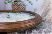 Jam Dinding Kayu Pinus Tanpa Suara, Dekorasi Ruang Tamu Fungsional, Jam Dinding Kayu dengan Tampilan Suhu dan Kelembapan