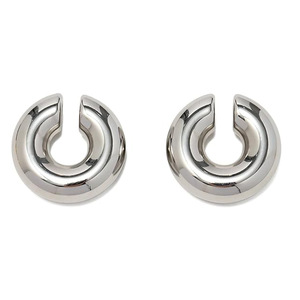 Orecchini a Cerchio a Forma di C Spessi da Donna, Gioielli alla Moda e Audaci - Product Image 1