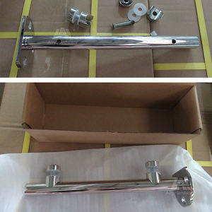 Colonne moderne en acier inoxydable avec miroir satiné et verre noir pour <span class=keywords><strong>piscine</strong></span>, <span class=keywords><strong>escalier</strong></span>, balcon, clôture, pince de fixation - Product Image 3