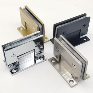 Zd kính không khung phòng tắm bao vây pivot Màn hình solid brass 90 độ cửa kính bản lề - Product Image 3