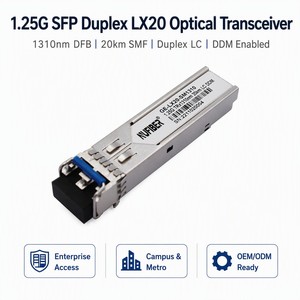 Module émetteur-récepteur SFP 1,25 G 40 km 1550 nm Duplex LC SM monomode pour la protection des réseaux en <span class=keywords><strong>fibre</strong></span> <span class=keywords><strong>optique</strong></span> et les communications ferroviaires - Product Image 1