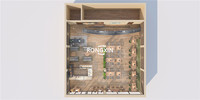 Conception d'intérieur sur mesure pour boulangerie, armoires et menuiseries personnalisées, vitrine à pâtisserie LED pour café
