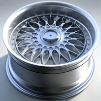Jantes en alliage style JDM rétro pour voitures anciennes, 17-18 pouces, 8J-9J, argent, ML Deep Lip, compatibles avec les nouvelles Audi haute performance