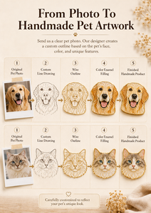 Llavero de esmalte cloisonné con retrato personalizado de mascota, imán conmemorativo personalizado para perro o gato, recuerdo hecho a mano - Product Image 5