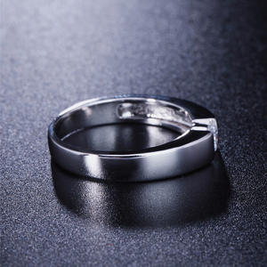 Pasangan janji cincin 4MM emas mawar kuningan zirkon pesta pernikahan pertunangan pria wanita kekasih perhiasan - Product Image 2