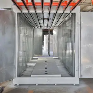 大型サイクロン供給センターを備えたAILIN静電自動粉体塗装ライン