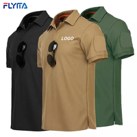 Polo à manches courtes à séchage rapide pour homme, t-shirt tricoté pour homme avec caractéristiques rabattues, sérigraphie, design uni
