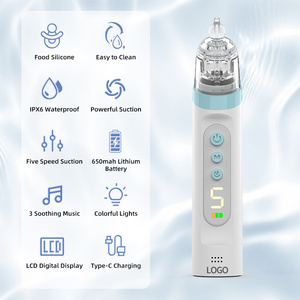 Nettoyeur nasal électrique pour enfant en silicone rechargeable, réglable, à aspiration, inhalateur nasal, gadget pour le nez et les oreilles du bébé - Product Image 2