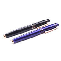 Produit Dropshipping GemFully 2025 – Stylo Bleu de Luxe Mignon et Élégant pour Hommes – Stylo Personnalisable avec Logo Argenté de Luxe