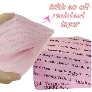 Vente en gros de sacs en papier kraft ciré de qualité alimentaire rose avec logo personnalisé pour restaurants, pour beignets, biscuits, frites, pain - Product Image 5