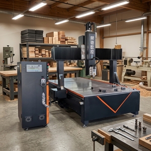 Routeur CNC Commercial Rongchi 4 Axes, Graveur Rotatif Vertical pour Bois, Mousse, Sculpture, Décoration, Moules et Ateliers d'Artisanat - Product Image 1