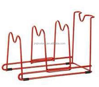 Dilepas Pot Tutup Penutup Besi Kawat Dapur Organizer Rak Penyimpanan Pan Tutup Pemegang Memotong Papan Rak Penyimpanan
