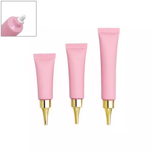 Tubo de Plástico Transparente Plano y Reciclable de 10ml, 15ml, 20ml, con Tapón de Rosca Negro, para Cosméticos y Lápiz Labial - Product Image 6