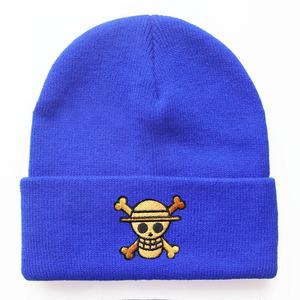 Cabeza de gorro de punto bordado de dibujos animados al por mayor, gorro frío de anime de otoño e invierno cálido para hombres y mujeres, gorro de lana para estudiantes - Product Image 2