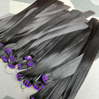 Lots en Gros de Mèches de Cheveux Humains Brésiliens 10A 12A 15A, Mèches Vietnamiennes Indiennes Non Transformées Brutes Double Drawn Lisses Comme des Baguettes