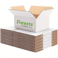 Boîte en carton ondulé blanc robuste 5 plis, recyclable, à double paroi, pour déménagement, emballage et expédition