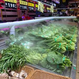 Mesa de exhibición de frutas y verduras frescas comercial moderna de doble cara para uso en supermercados - Product Image 6