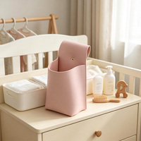 Organisateur suspendu portable élégant en cuir PU pour véhicule et poussette, mini pochette de rangement avec support