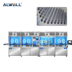 Machine de bouchage automatique de flacons en verre à grande vitesse ALWELL, personnalisée, avec moteur PLC, pour gel/poudre/liquide visqueux, 1-10 ml - Product Image 1