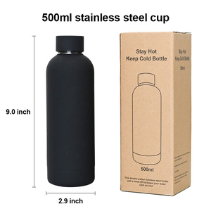 Eco-friendly Custom Logo 500ml Matte Color Vacuum Insulated Metal Waterbottle Stainless Steel Drink Bottle Water Bottle - Product Image 4