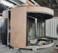 Villa de luxe préfabriquée, maison conteneur, structure en acier léger, conception modulaire circulaire, atelier moderne, salle de bain, supermarché, cuisine