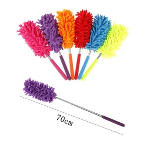 A2416 brosse extensible pour salle de maison, bureau, poignée Chenille, dépoussiéreur de voiture, nettoyage de la poussière, plumeau en microfibre