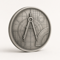 Pièce de collection moderne en laiton électroplaqué, motif croix antique peinte, personnalisable avec marque sur mesure, à vendre