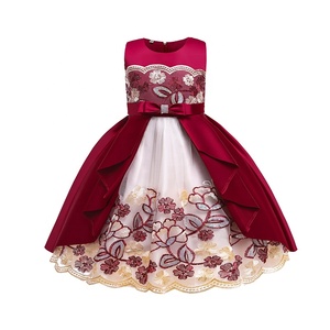 Nouvelle Collection Robe de Soirée pour Bébé Fille en Satin, Vente en Gros, Robe de Mariage pour Enfants, Modèle Boutique à Fleurs - Product Image 5