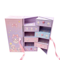 Boîte à bijoux pliante de luxe à plusieurs tiroirs, logo personnalisé, carton rigide, calendrier de l'avent, bijoux, cosmétiques, boutique, cadeau, modèle Shaher