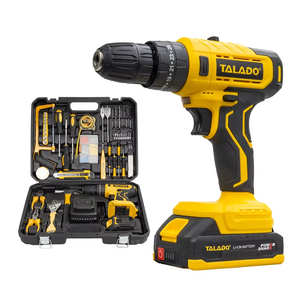 Juego de taladro eléctrico de mano de buena calidad, <span class=keywords><strong>destornillador</strong></span> de fácil operación con función de martillo, juego de Taladro Inalámbrico de 21V - Product Image 1