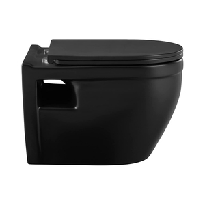 Cuvette de toilette allongée <span class=keywords><strong>murale</strong></span> noire de salle de bains à double <span class=keywords><strong>chasse</strong></span> <span class=keywords><strong>d</strong></span>'<span class=keywords><strong>eau</strong></span> avec haute performance par gravité - Product Image 3