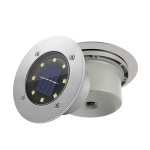Luz Solar LED para Suelo, 4W, Aluminio, 8 Luces LED, Encendido/Apagado Automático, Iluminación para Jardín y Caminos Exteriores - Product Image 1