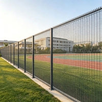 Clôture de sécurité anti-escalade robuste 358 pour écoles, terrains de sport et aires athlétiques – Panneaux de grillage soudé en métal durable et rigide