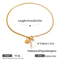 Nouveau Style Lettre Charme Pendentif En Acier Inoxydable Collier Perle Diy Pendentif 18k Pvd Enduit De Mode Bijoux Collier Cadeau