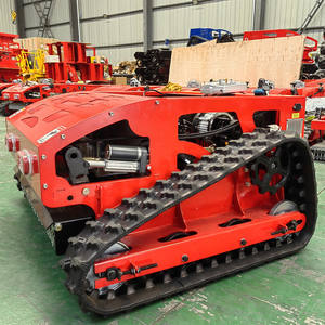 Tondeuse à <span class=keywords><strong>gazon</strong></span> à chenilles télécommandée pneumatique, moteur 16 CV 452cc, récupération de terrains en pente, coupe-herbe à essence, désherbeur - Product Image 4