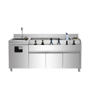 Bàn pha chế chuyên dụng kiểu mới dành cho quán bar, hộp đêm, quầy bar nhỏ, trạm pha chế <span class=keywords><strong>cocktail</strong></span>, bàn pha chế bằng thép không gỉ thương mại - Product Image 4