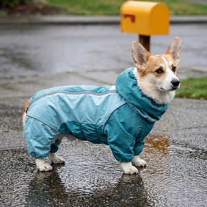 Vêtements de pluie modernes pour chien, imperméable intégral color-block à quatre pattes pour jours de pluie, tailles XS, petits <span class=keywords><strong>et</strong></span> moyens chiens, <span class=keywords><strong>Corgi</strong></span>, <span class=keywords><strong>Teckel</strong></span>, etc. - Product Image 4