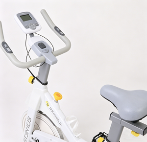 Bicicleta de Spinning Blanca de Lujo para Interiores, Bicicleta de Ejercicio Ajustable para Uso Doméstico con Monitor LCD - Product Image 6